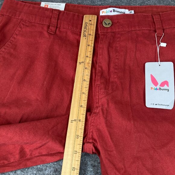 NWT Pride Bunny Pants Mens 36 Clay Red Rainbow Lining - Picture 7 of 13